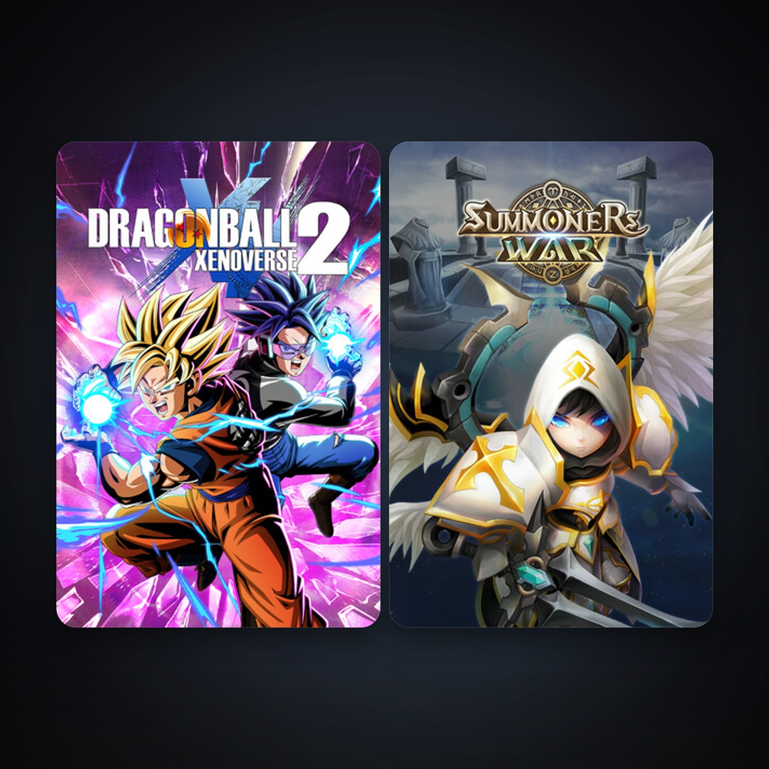 DRAGON BALL XENOVERSE 2 + Summoners War, 4 games, clean — HabibiAccounts
