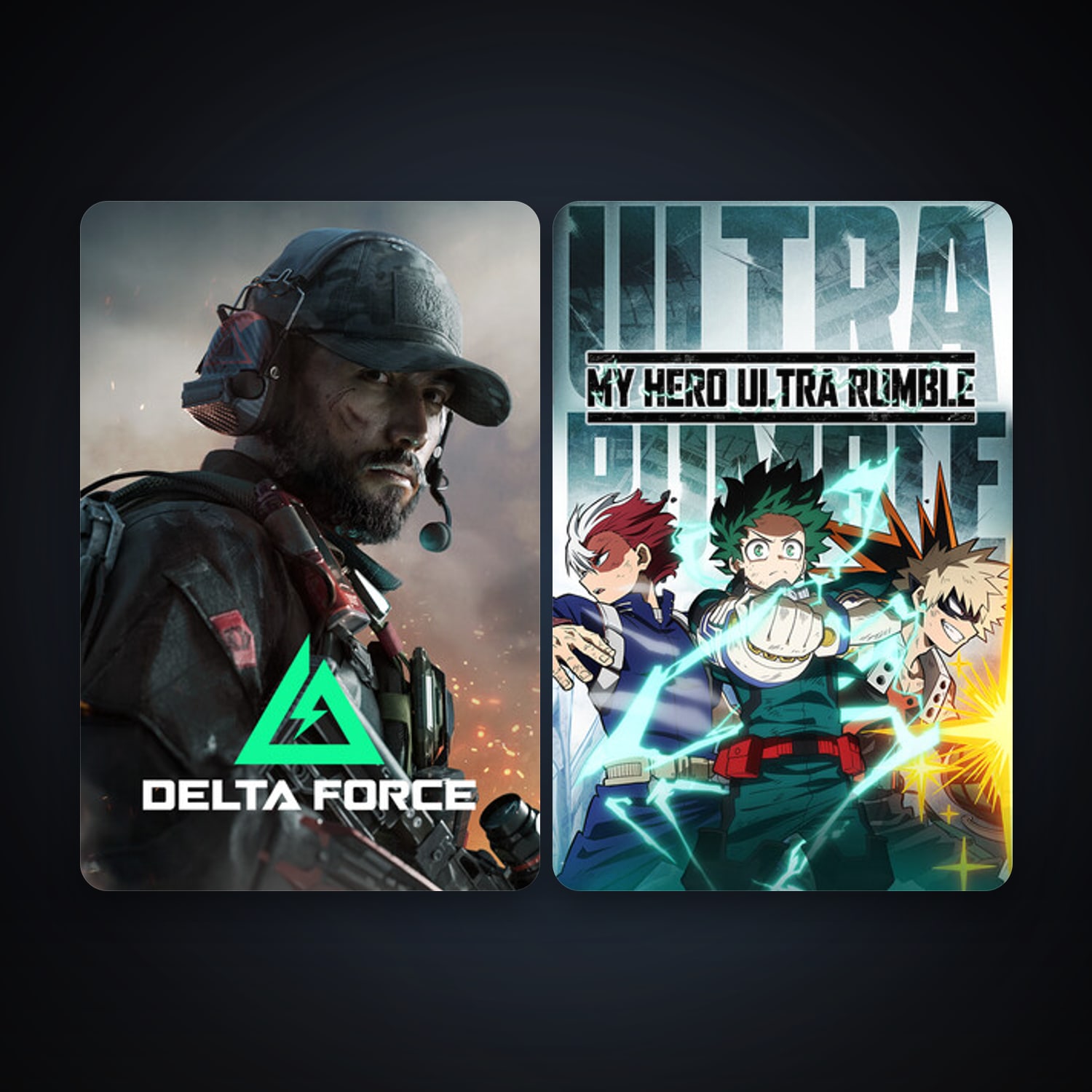 MY HERO ULTRA RUMBLE + Delta Force: Hawk Ops, 4 games, clean — HabibiAccounts