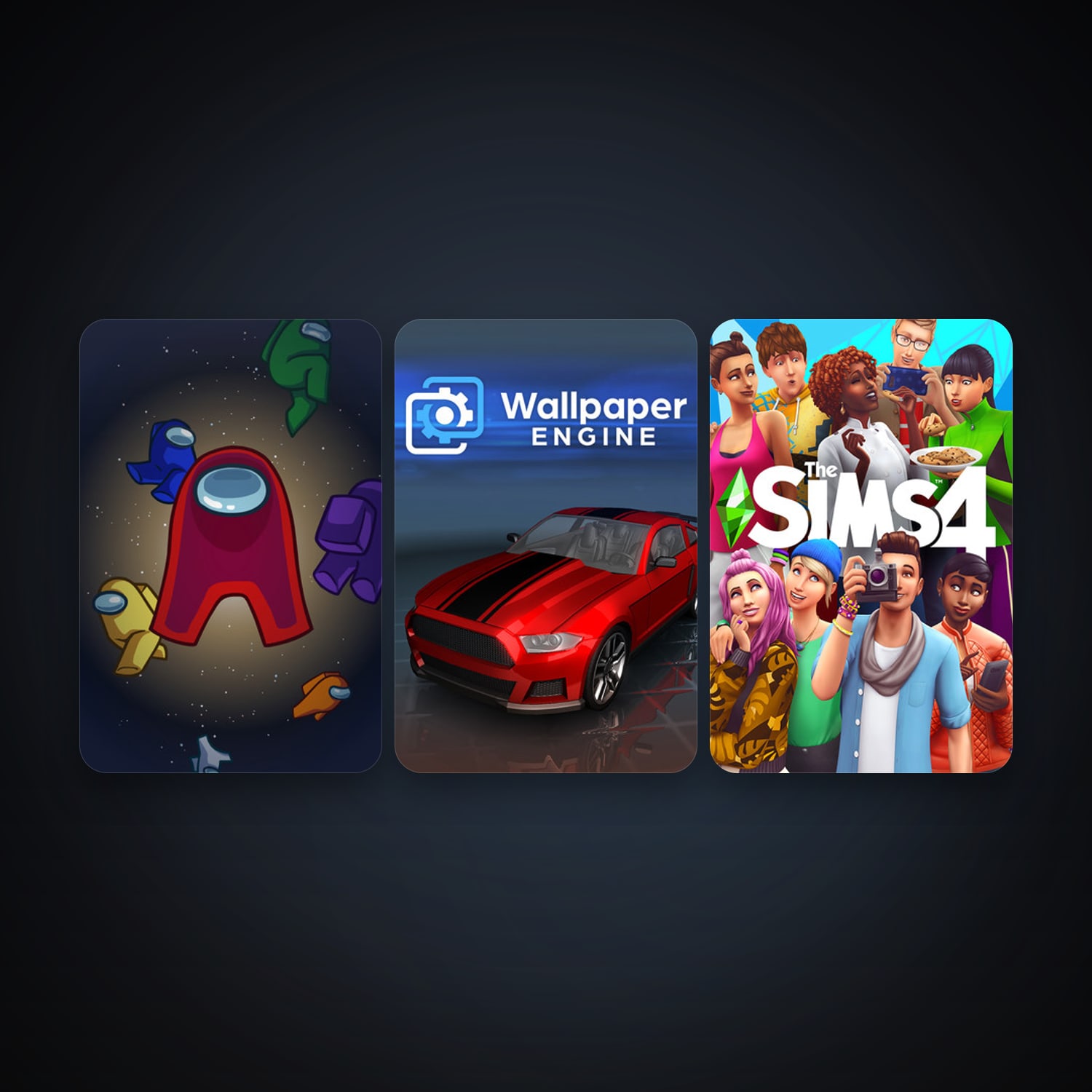 Wallpaper Engine + Among Us, 6 games, clean — HabibiAccounts