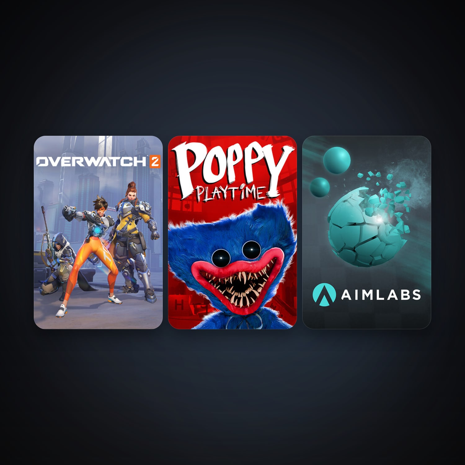 Aimlabs + Poppy Playtime, 4 games, clean — HabibiAccounts