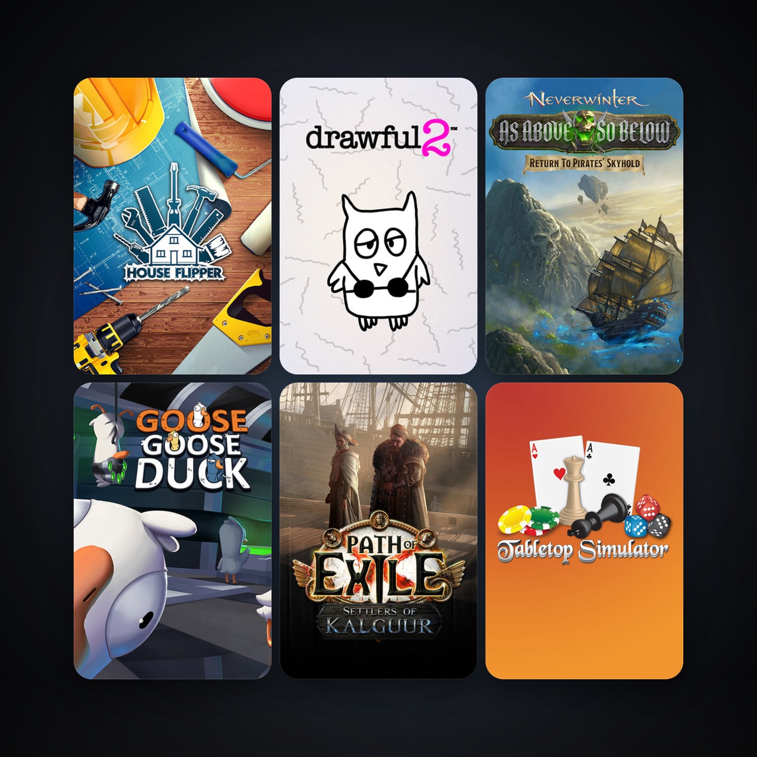 Neverwinter + Path of Exile, 9 games, clean — HabibiAccounts
