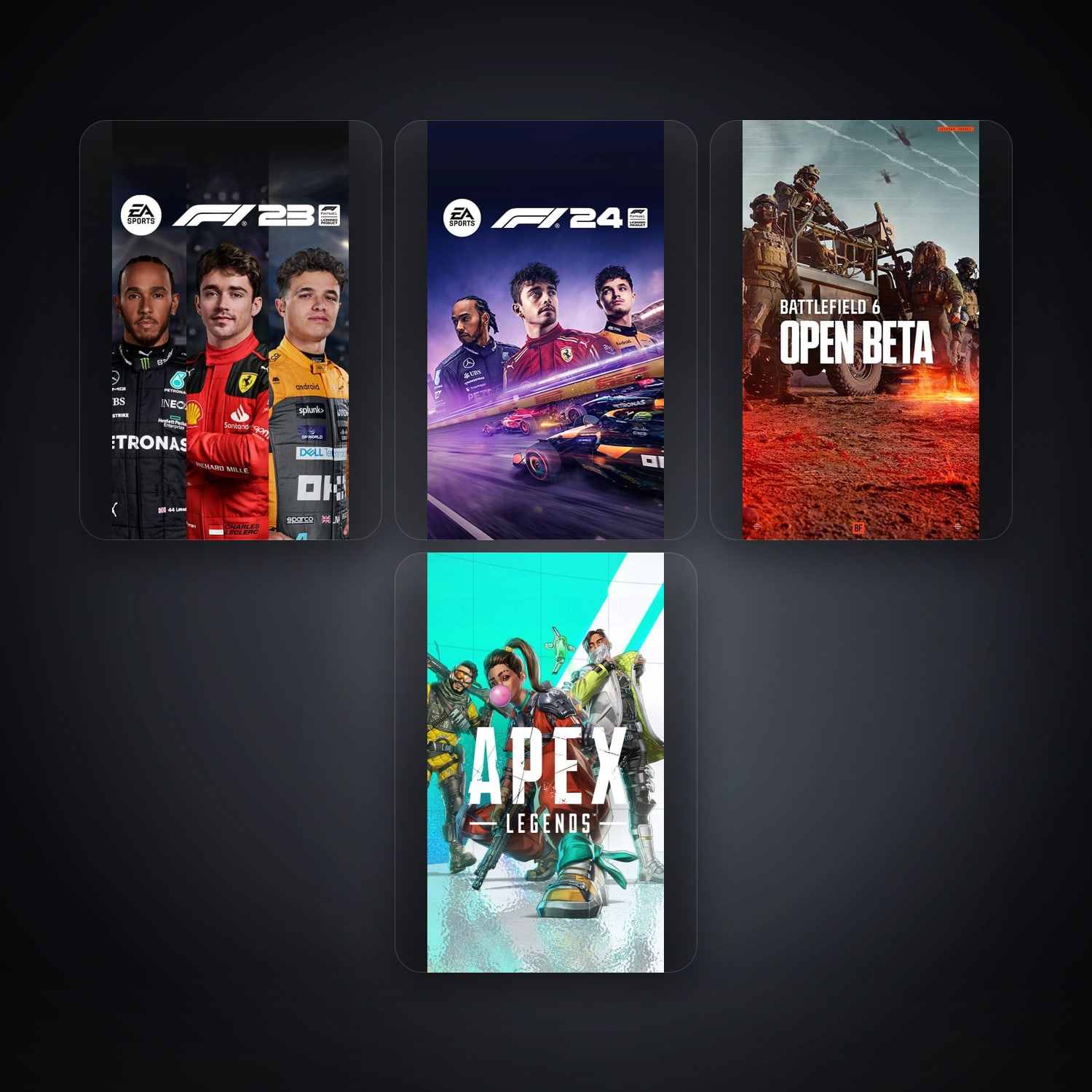 هالحساب إي إيه فيه Battlefield 4 وF1 23، SI، 6 ألعاب — HabibiAccounts