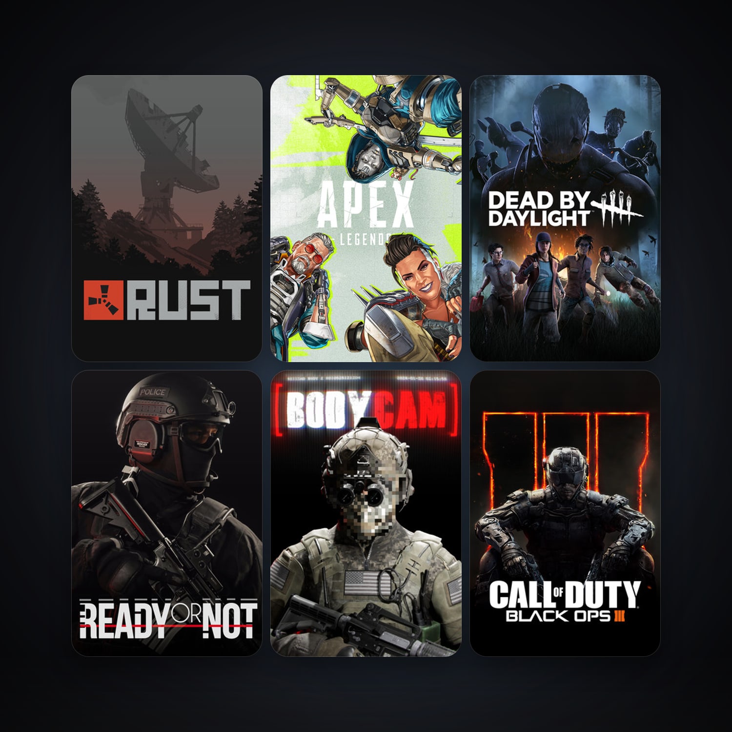 Rust + Call of Duty: Black Ops III, 24 games, Steam 10, clean — HabibiAccounts