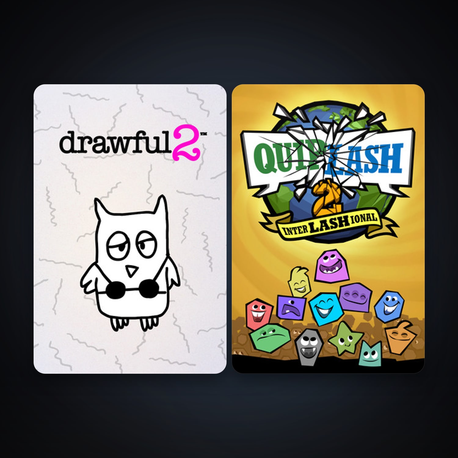 Drawful 2 + Quiplash 2 InterLASHional, 2 games, clean — HabibiAccounts