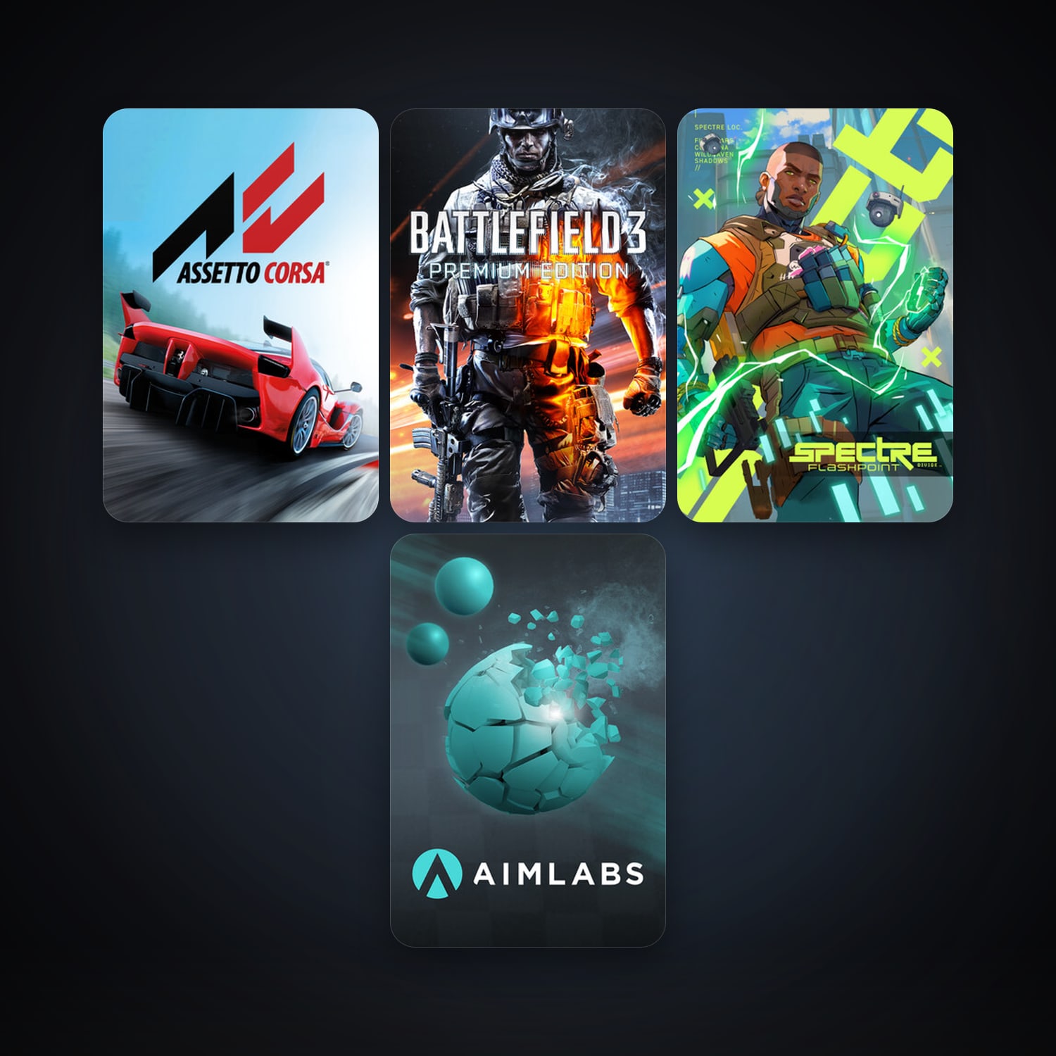 Assetto Corsa + Fishing Planet, 10 games, clean — HabibiAccounts