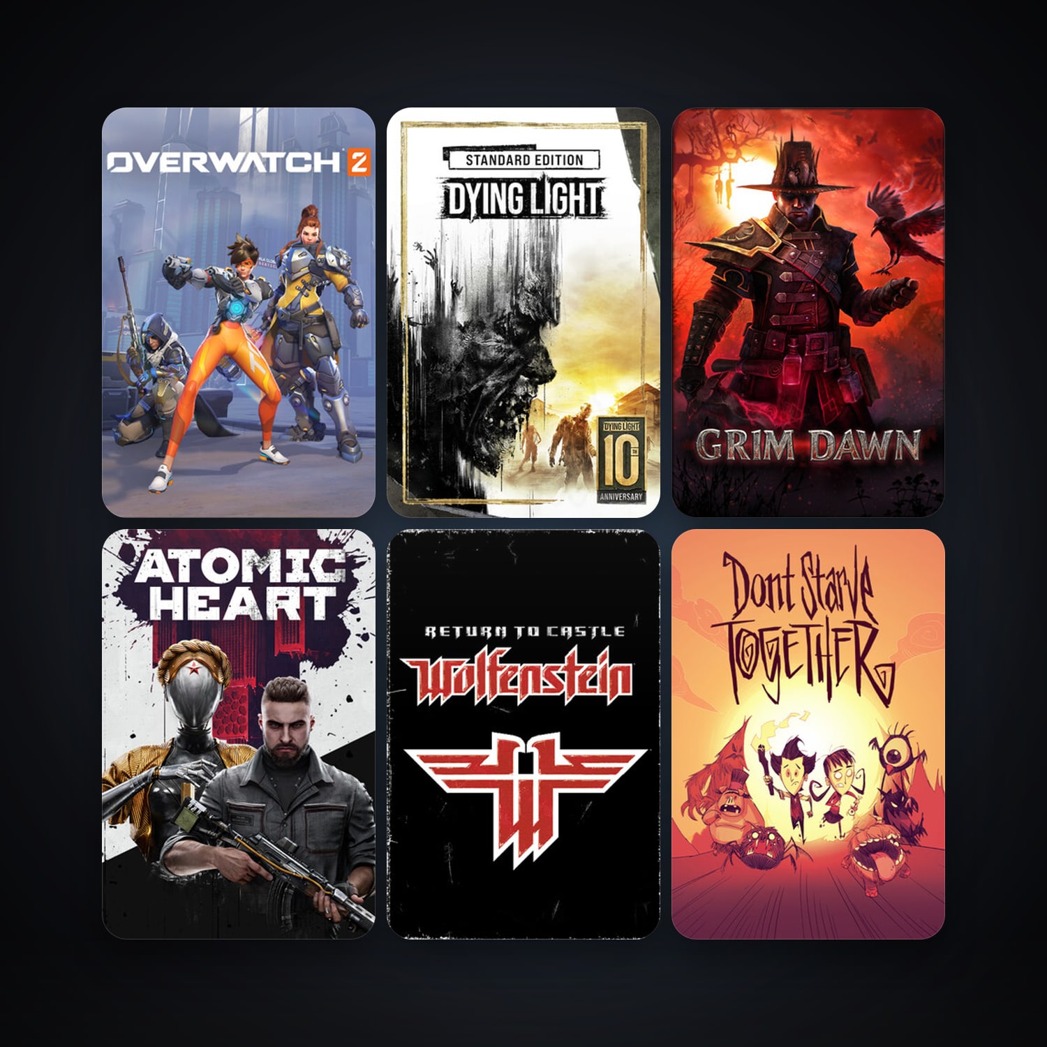 Return to Castle Wolfenstein + Grim Dawn, 16 games, clean — HabibiAccounts