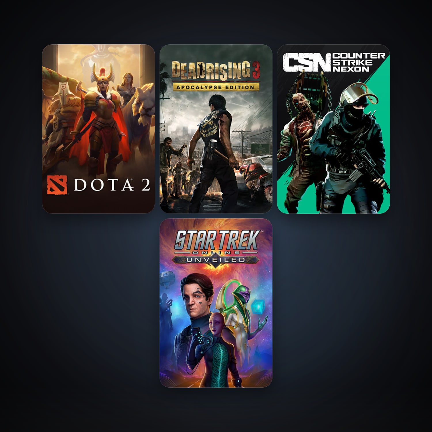 Dota 2 + Star Trek Online, 12 games, clean — HabibiAccounts