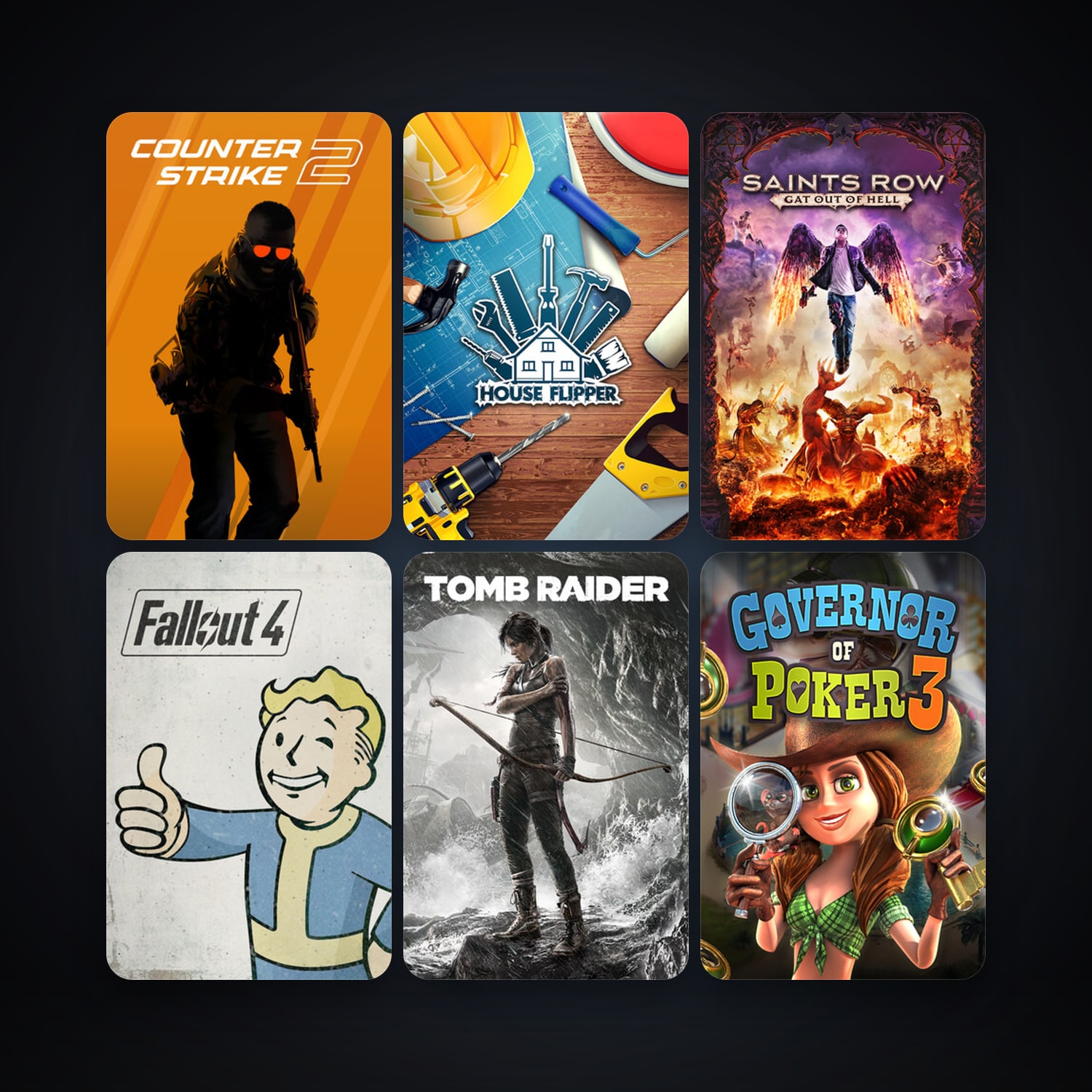 CS2 Prime + Tomb Raider, 16 games, clean — HabibiAccounts