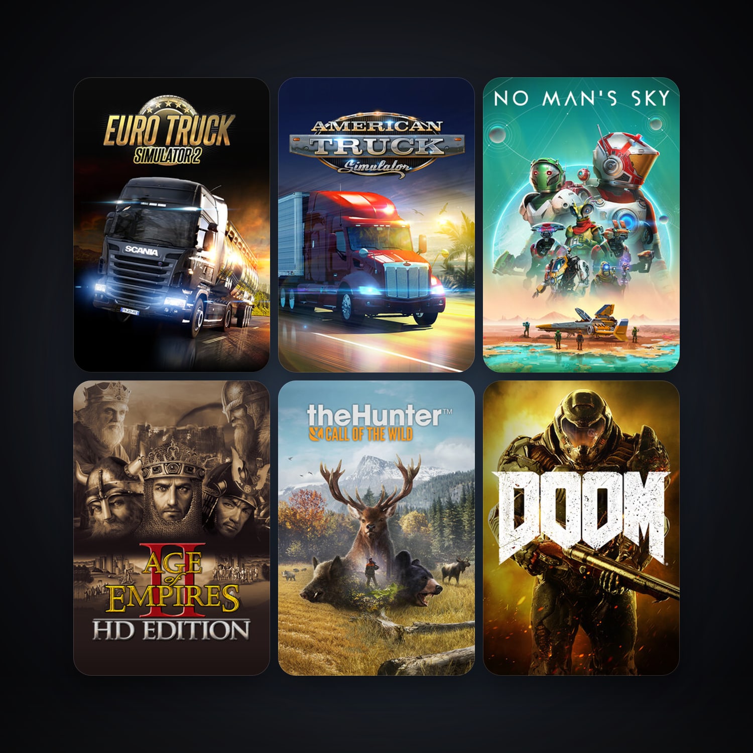Age of Empires II + Euro Truck Simulator 2, 47 games, Steam 10, clean — HabibiAccounts