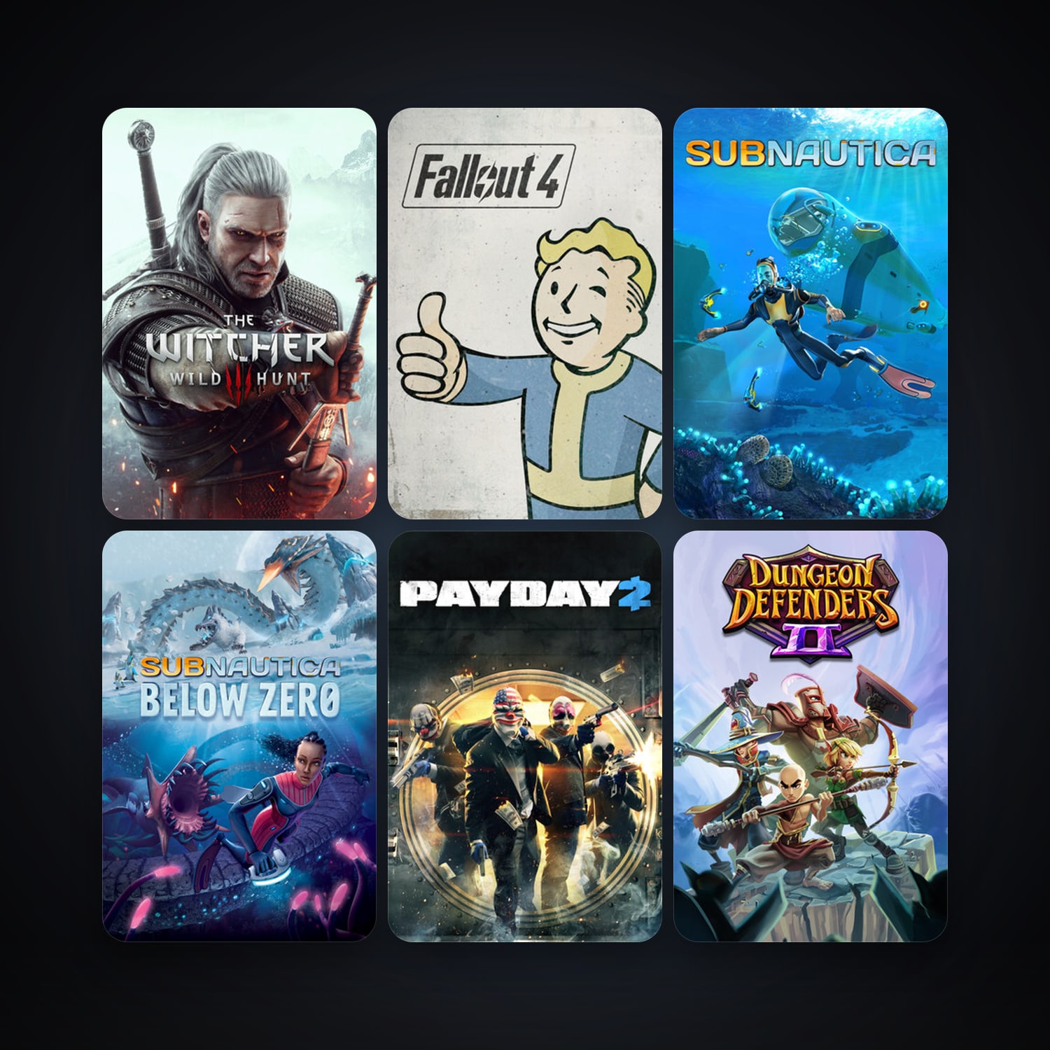 PAYDAY 2 + Dungeon Defenders II, 19 games, clean — HabibiAccounts