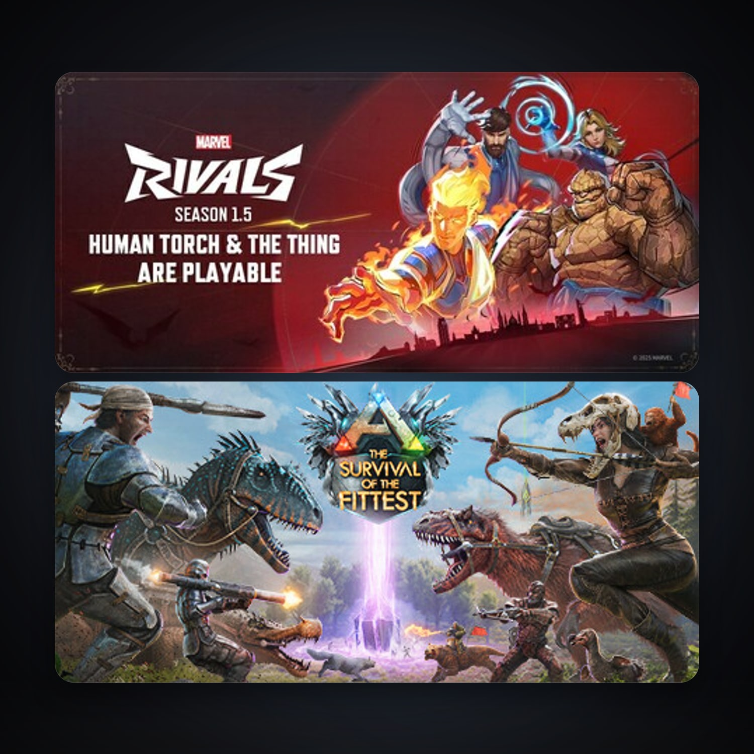 ARK: The Survival Of The Fittest + Marvel Rivals, 4 games, clean — HabibiAccounts