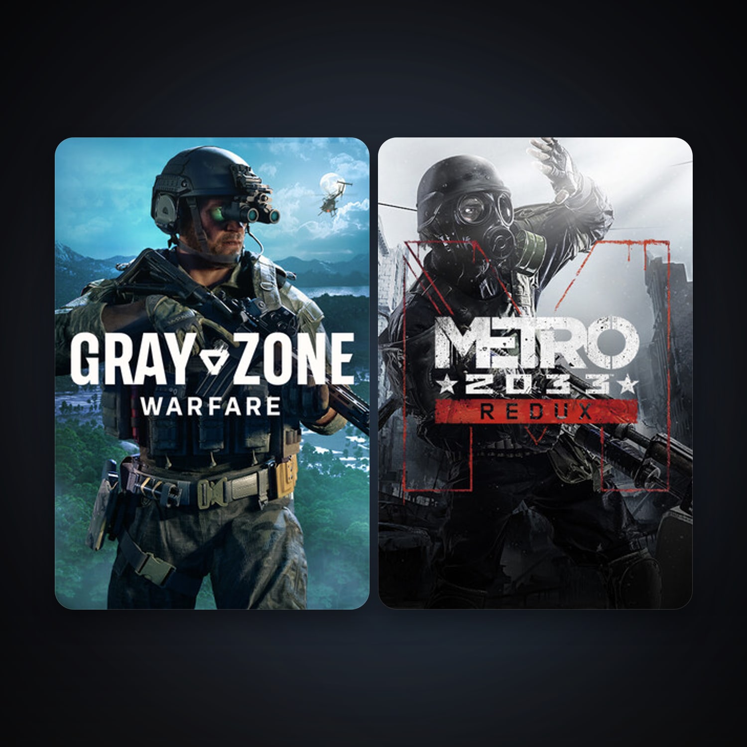 Metro 2033 Redux + Gray Zone Warfare, 3 games, clean — HabibiAccounts