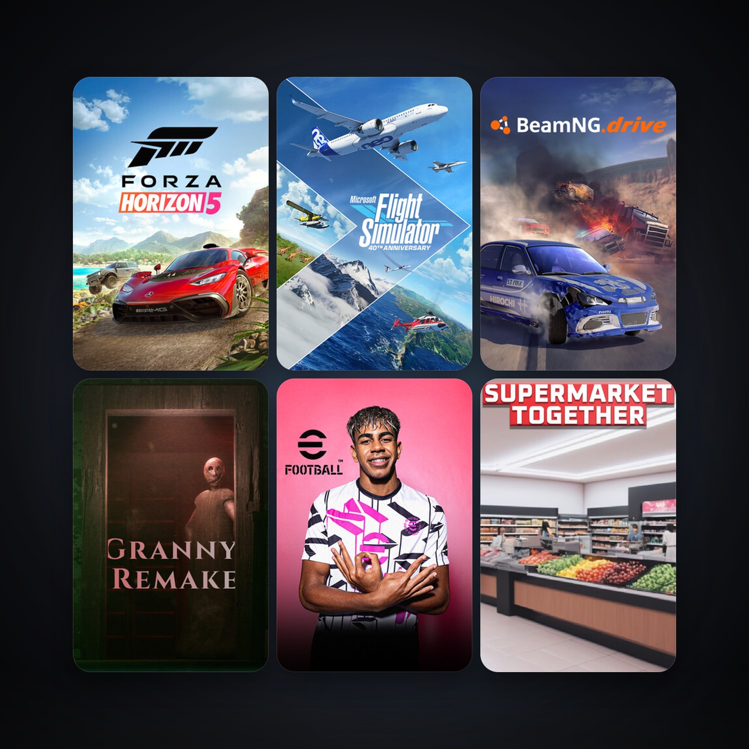 BeamNG.drive + Microsoft Flight Simulator Game of the Year Edition, 19 games, clean — HabibiAccounts