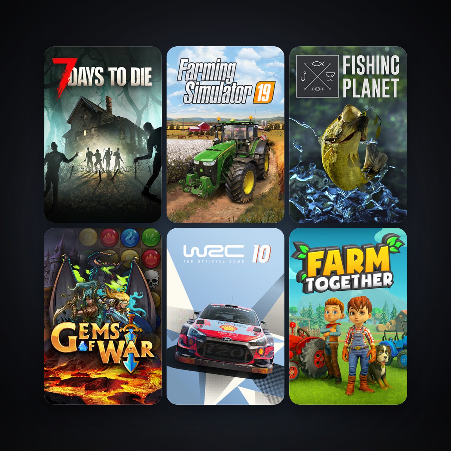 7 Days to Die + Gems of War - Puzzle RPG, 55 games, clean — HabibiAccounts