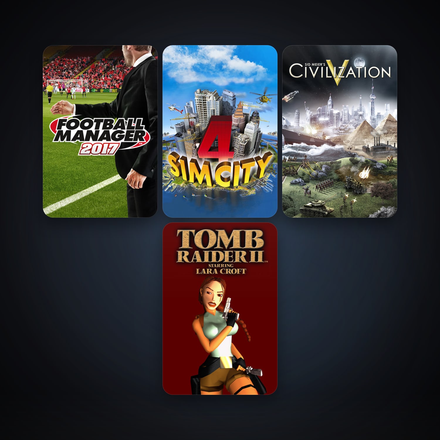 Sid Meier's Civilization V + SimCity 4 Deluxe Edition, 6 games, clean — HabibiAccounts