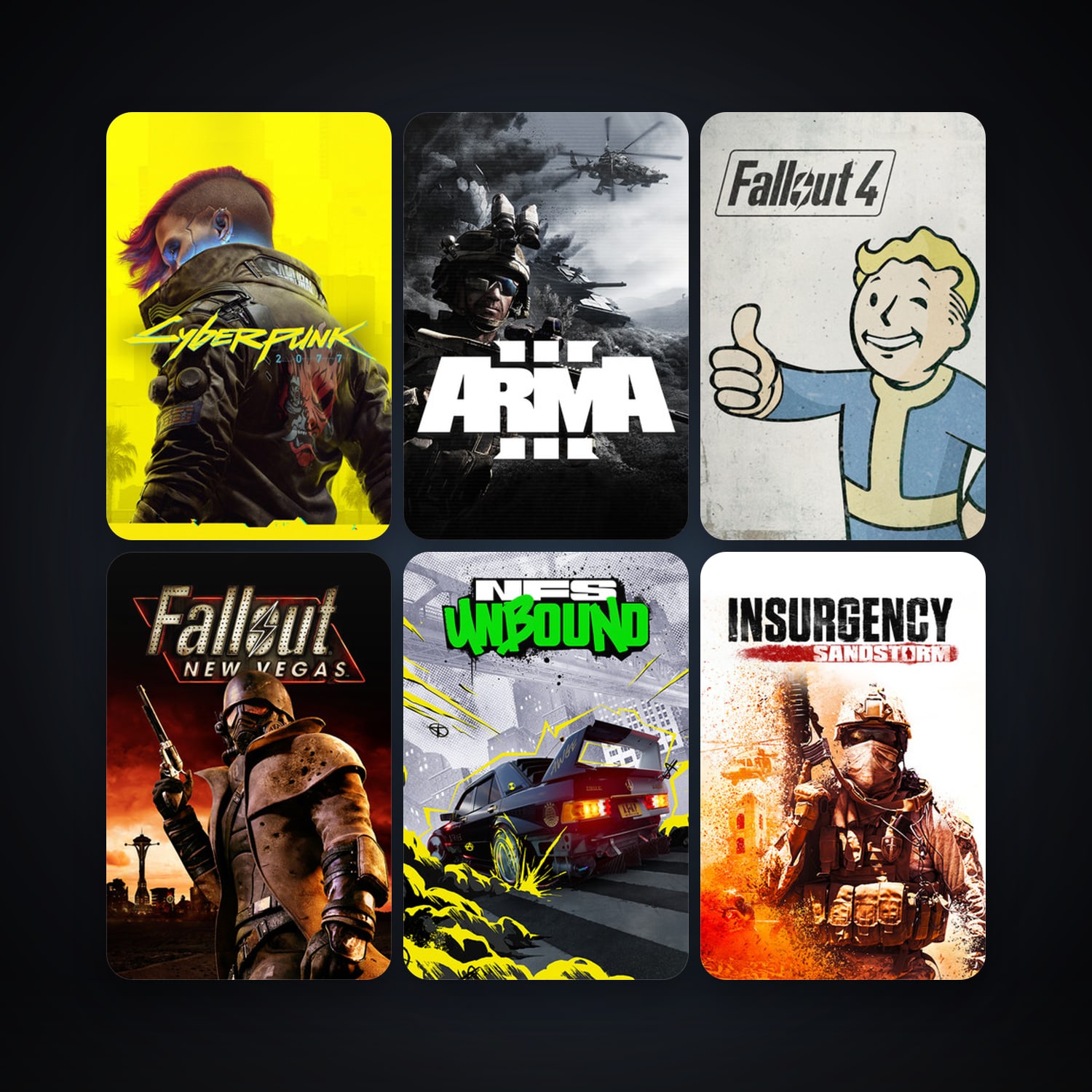 Fallout: New Vegas + Arma 3, 127 games, clean — HabibiAccounts