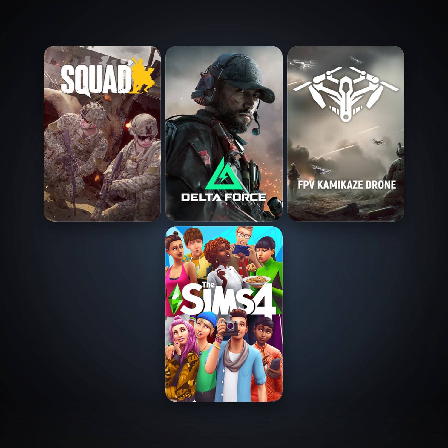Squad + The Sims 4, 13 games, clean — HabibiAccounts