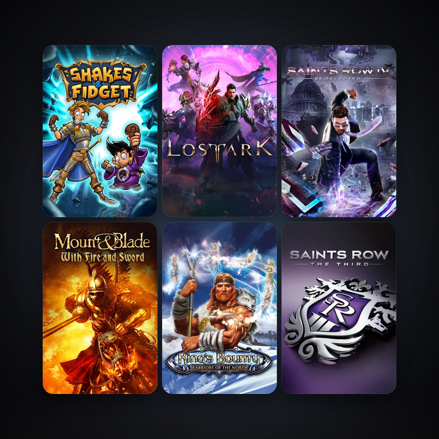 Mount & Blade: With Fire & Sword + Saints Row: The Third, 31 games, clean — HabibiAccounts