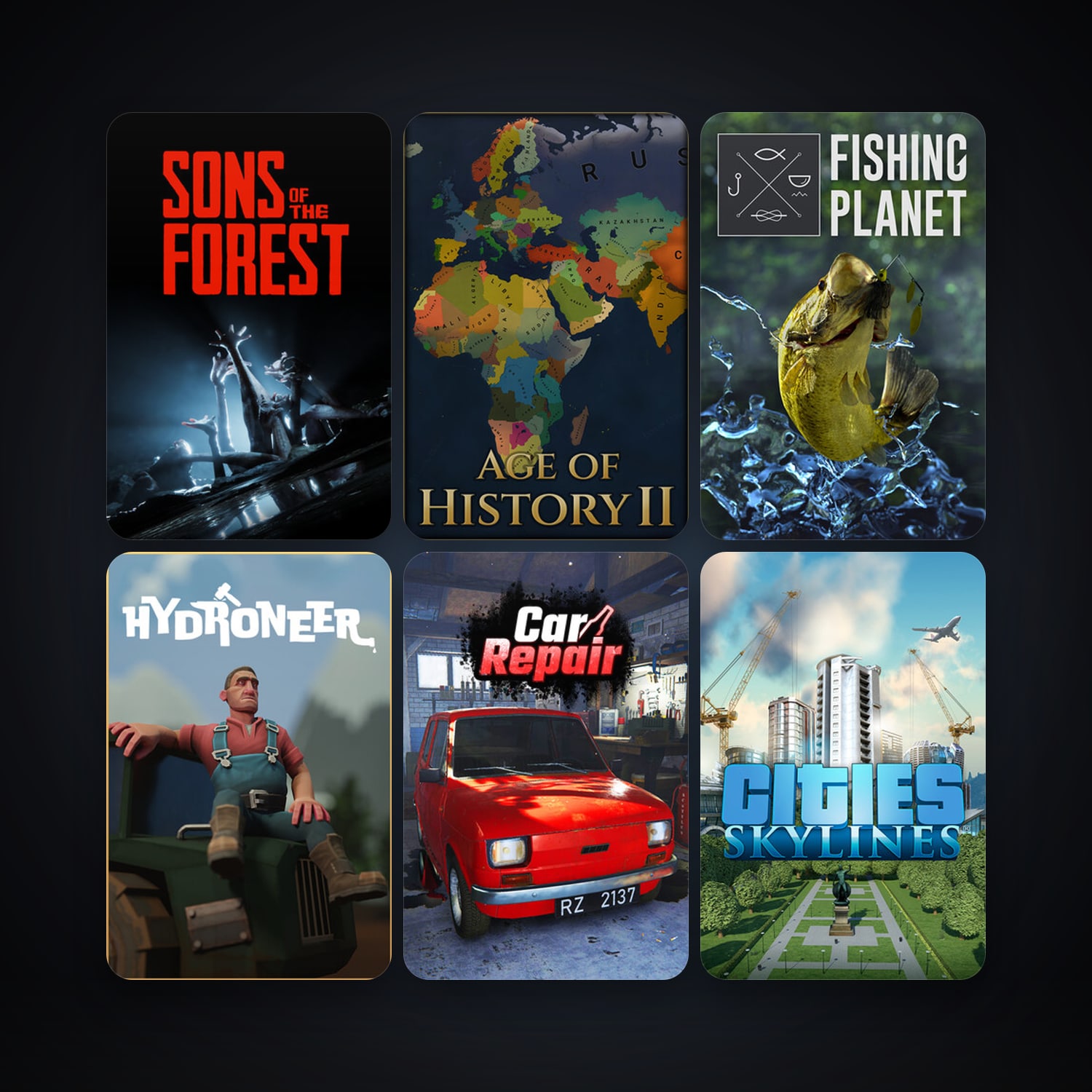 Euro Truck Simulator 2 + Cities: Skylines, 15 games, clean — HabibiAccounts