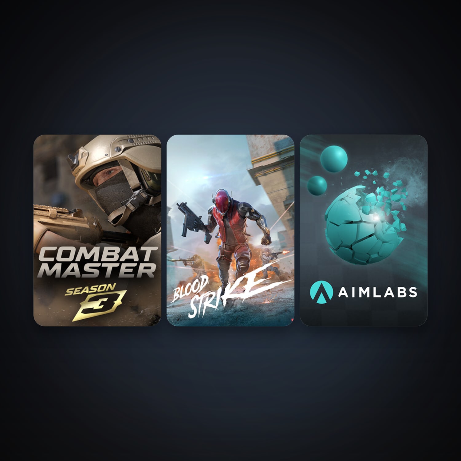 Aimlabs + Combat Master: Season 1, 4 games, clean — HabibiAccounts