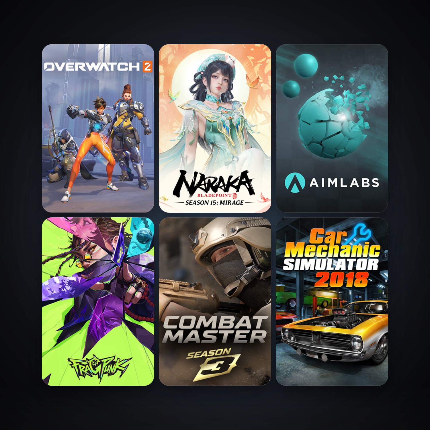 Car Mechanic Simulator 2018 + Aimlabs, 8 games, clean — HabibiAccounts