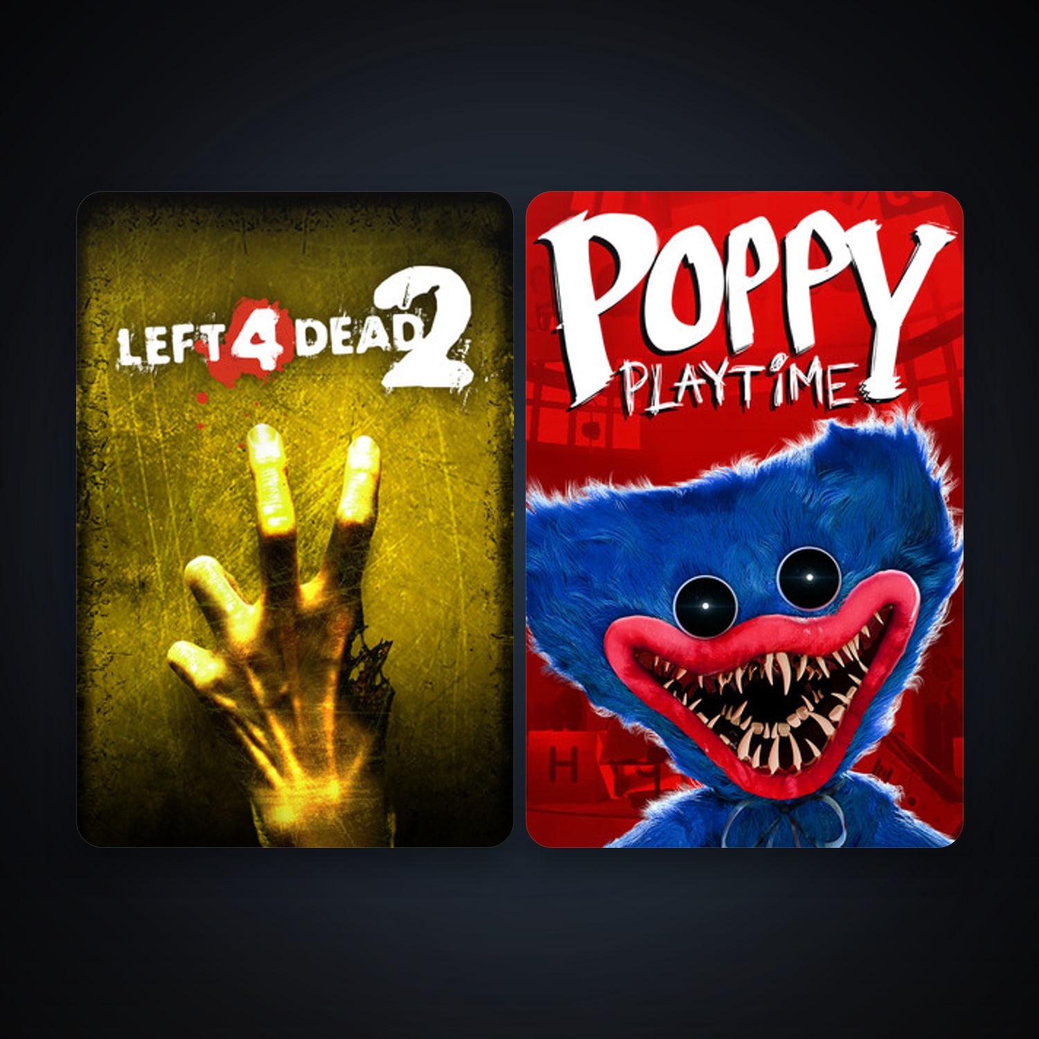 Left 4 Dead 2 + Poppy Playtime, 2 games, clean — HabibiAccounts