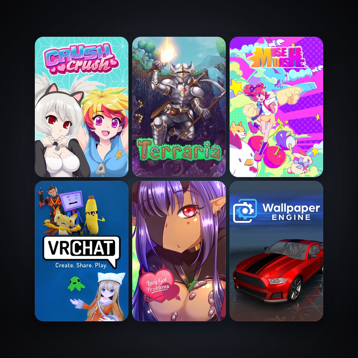 Terraria + Wallpaper Engine, 19 games, clean — HabibiAccounts