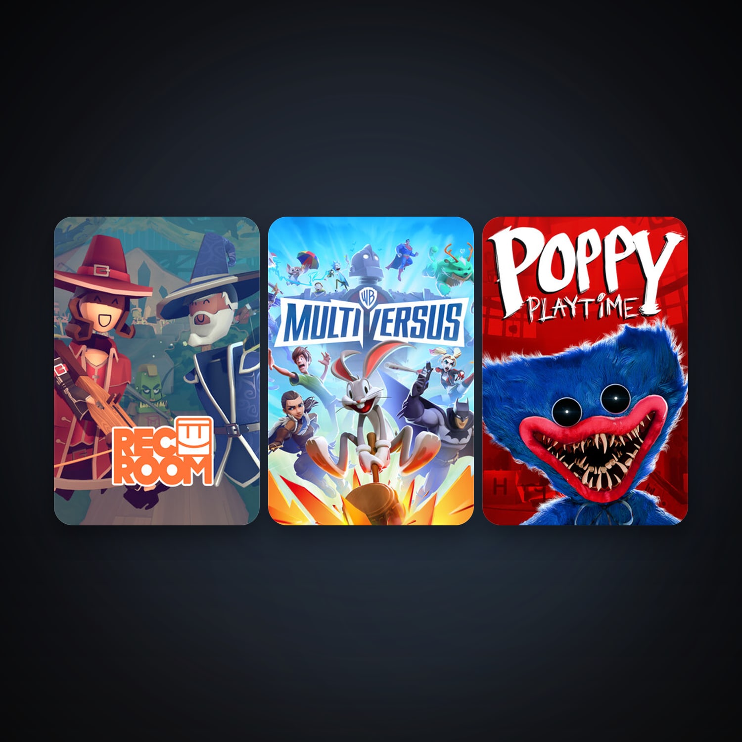 Rec Room + Poppy Playtime, 3 games, clean — HabibiAccounts