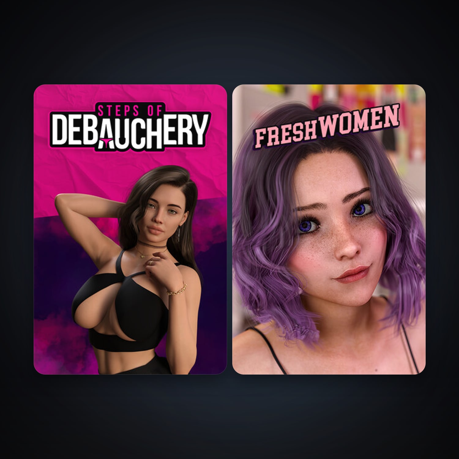 FreshWomen - Season 1 + Steps of Debauchery, 3 games, clean — HabibiAccounts