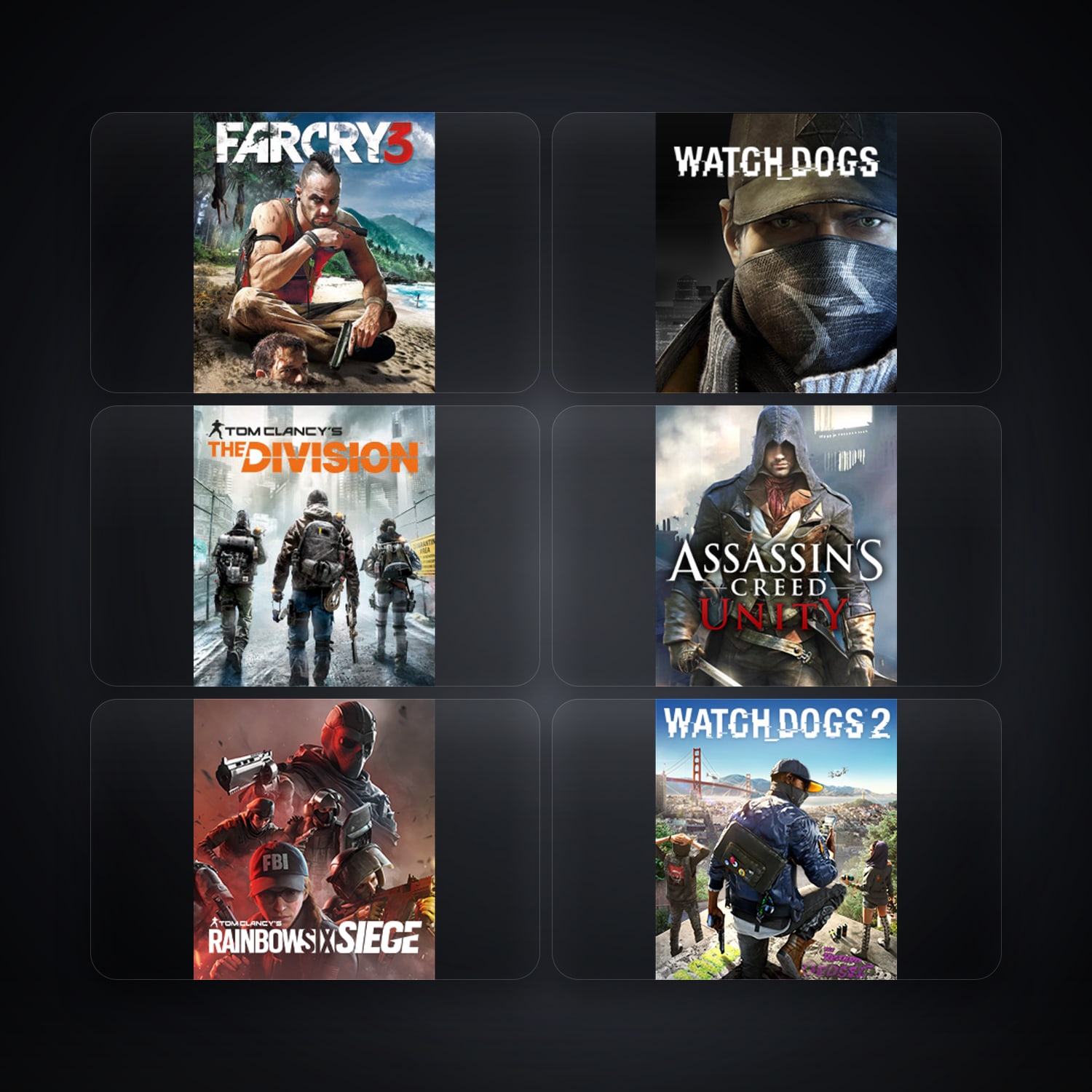 Ubisoft Far Cry 3 Deluxe Edition + Watch_Dogs — MY — 12 games — HabibiAccounts