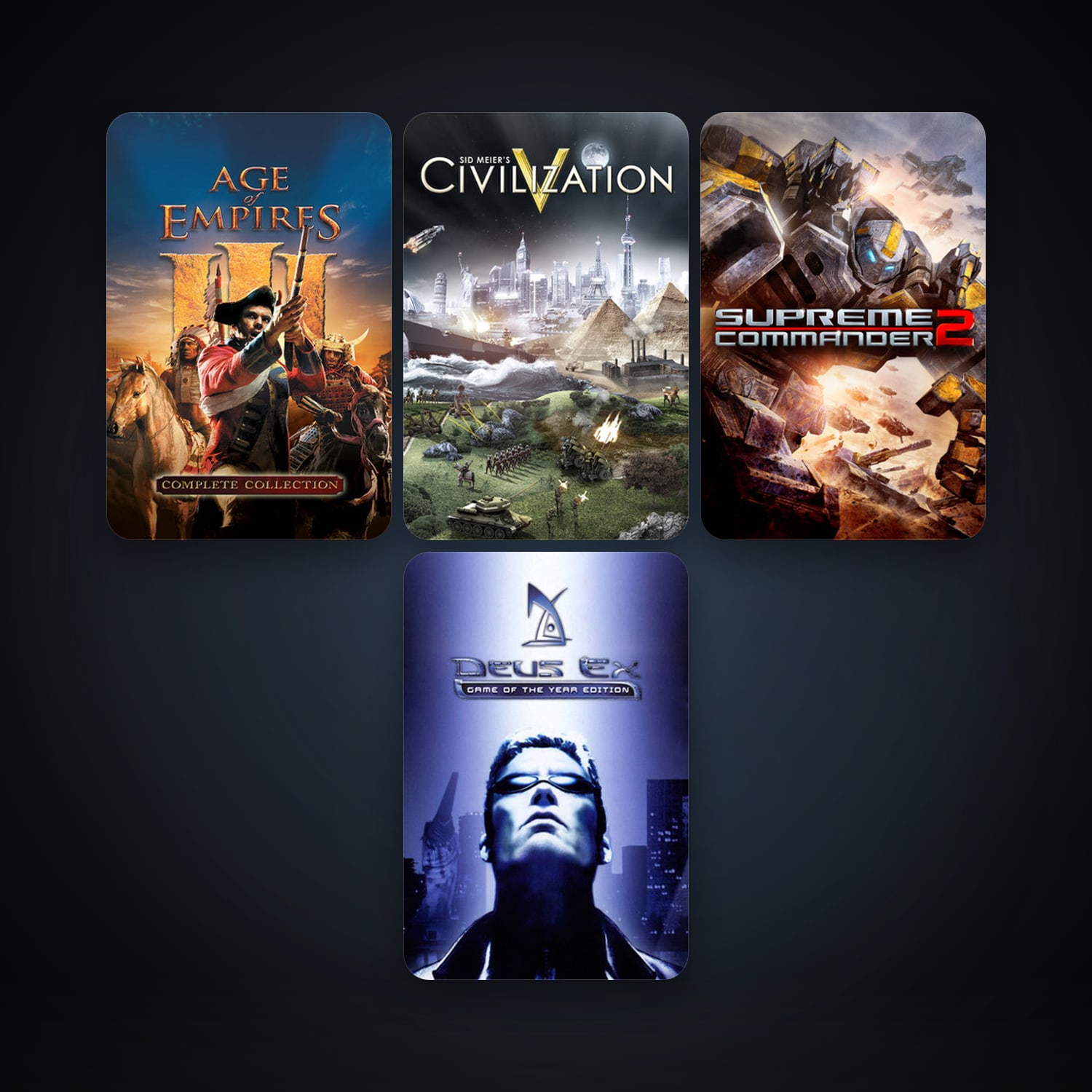 Deus Ex: Game of the Year Edition + Deus Ex: Invisible War, 16 games, clean — HabibiAccounts