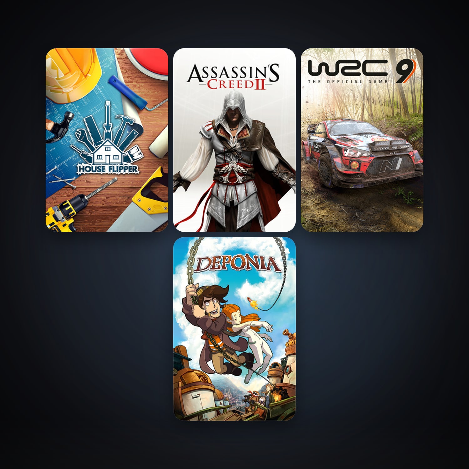 Assassin's Creed 2 Deluxe Edition + Deponia, 11 games, clean — HabibiAccounts