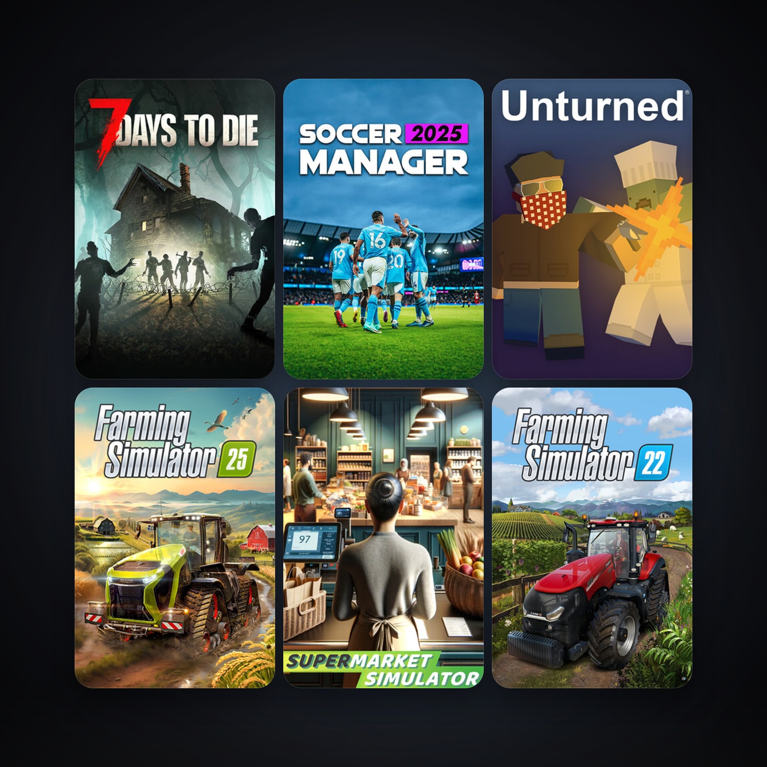 Euro Truck Simulator 2 + 7 Days to Die, 37 games, clean — HabibiAccounts