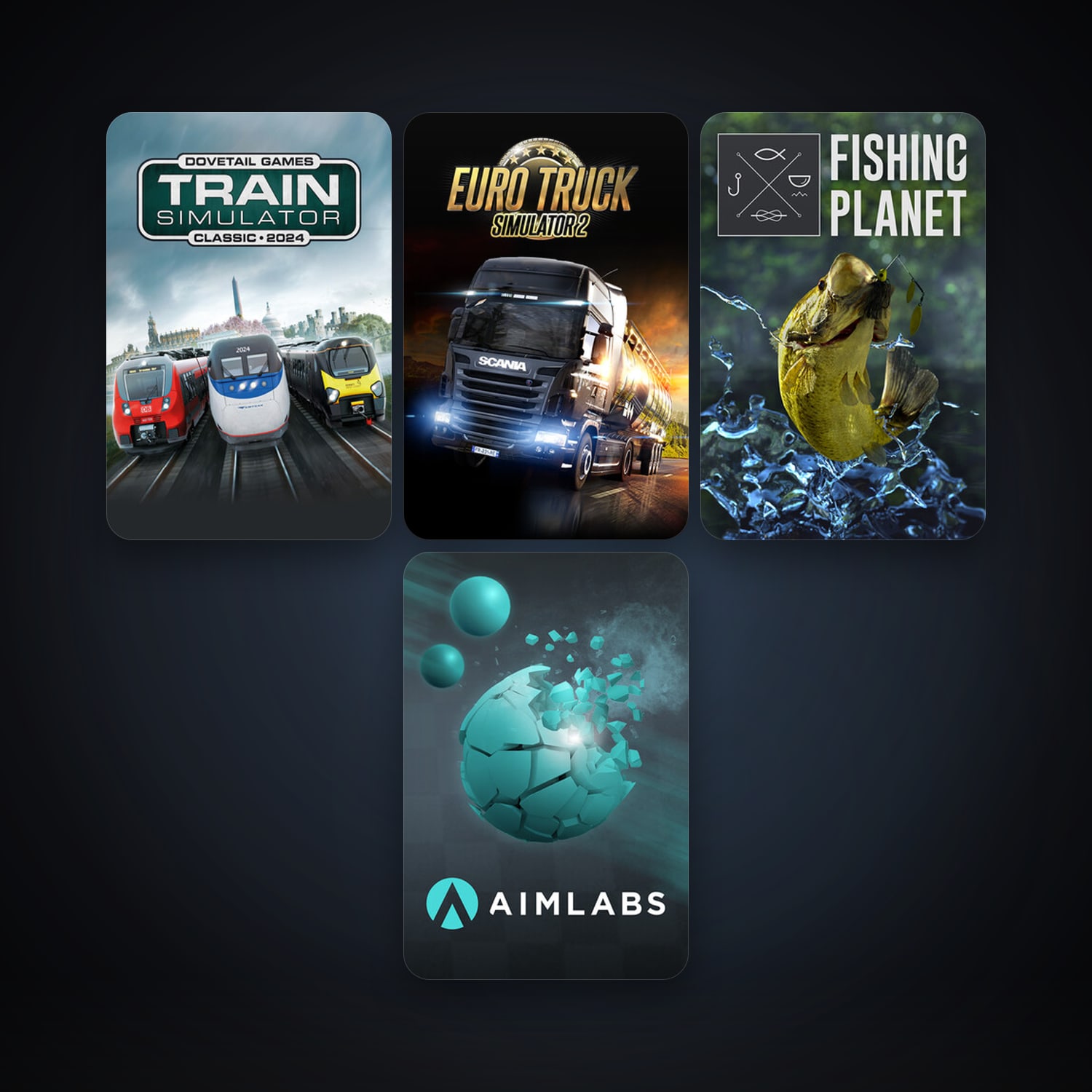 Train Simulator Classic + Euro Truck Simulator 2, 10 games, clean — HabibiAccounts