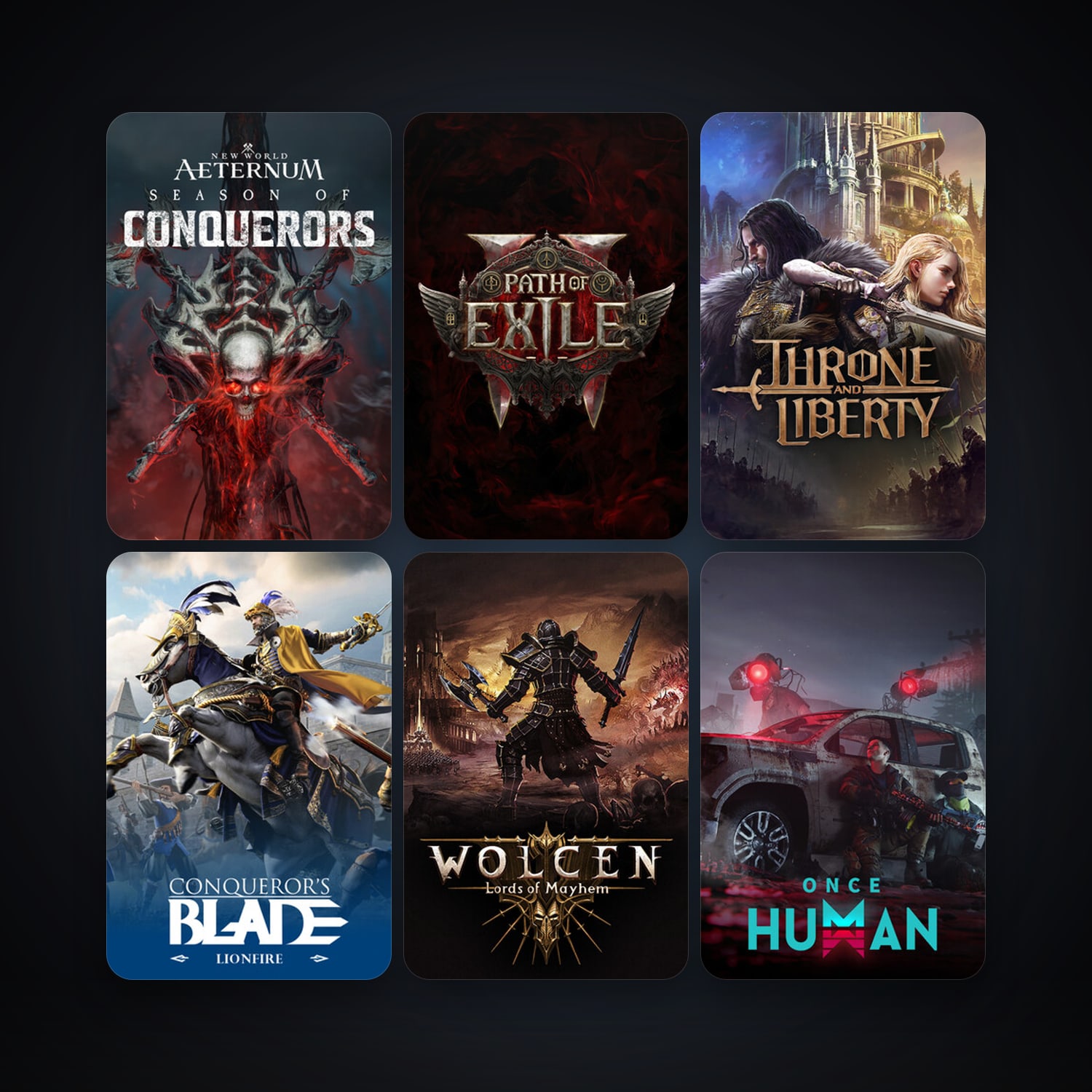 Wolcen: Lords of Mayhem + Conqueror's Blade (2020), 8 games, clean — HabibiAccounts