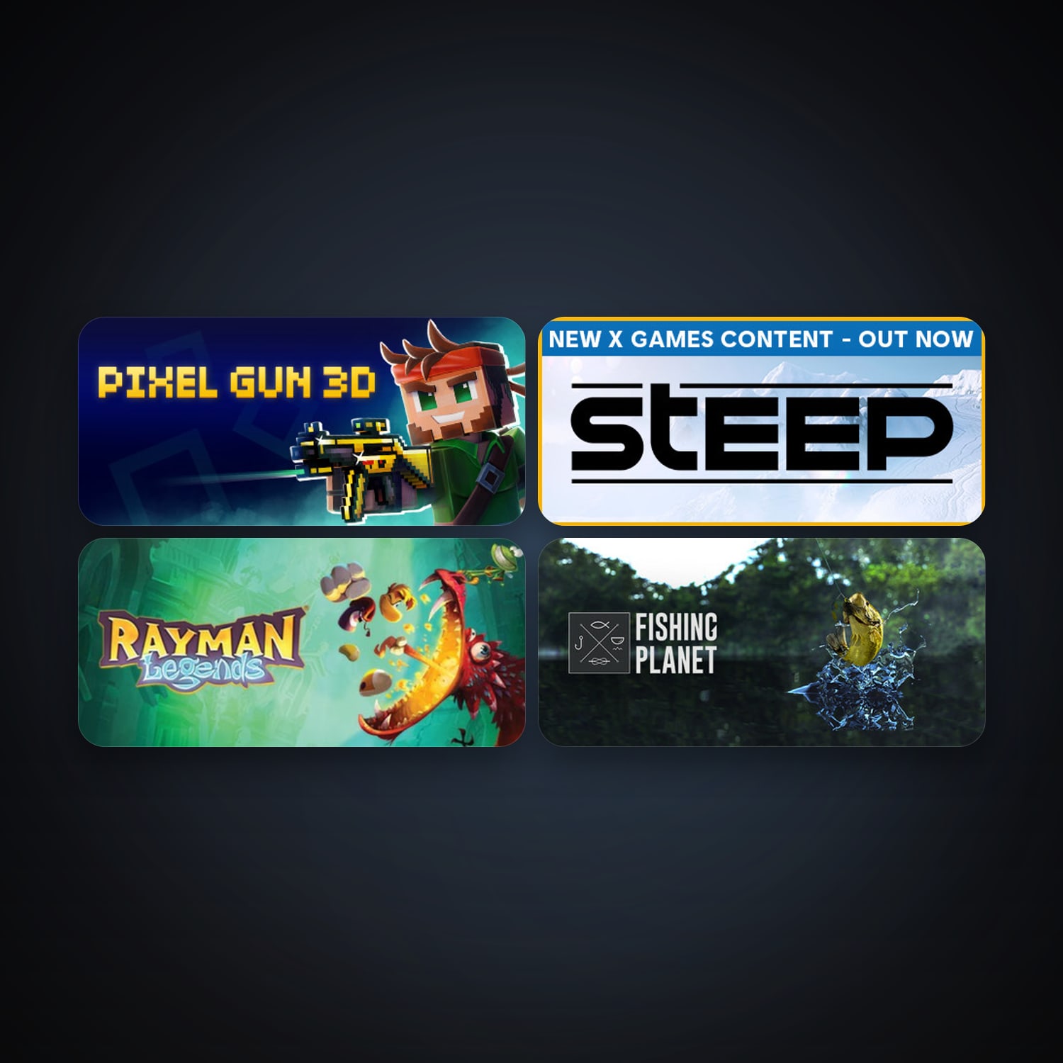 Rayman Legends + Fishing Planet, 8 games, clean — HabibiAccounts