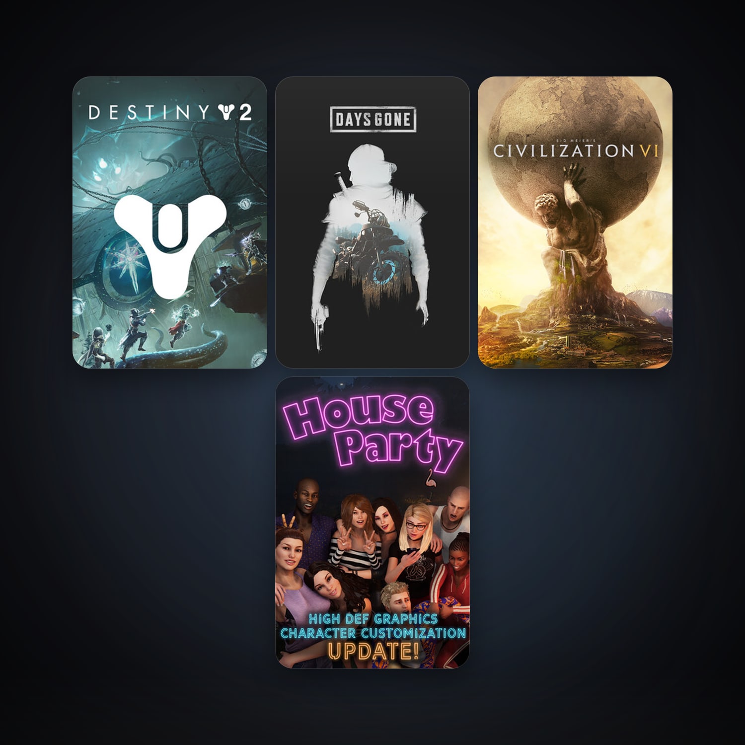 Sid Meier's Civilization VI + House Party, 6 games, clean — HabibiAccounts