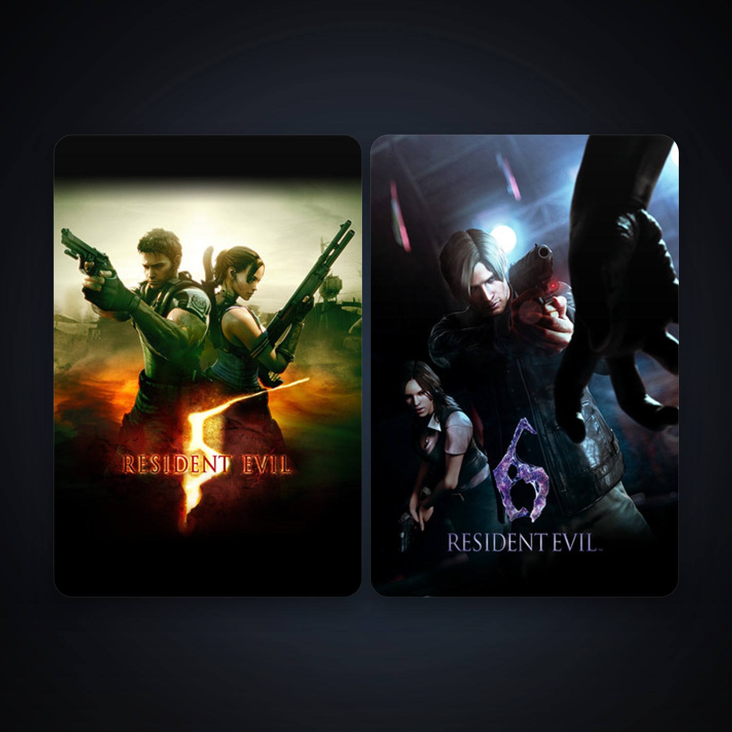 Resident Evil 5 + Resident Evil 6, 2 games, clean — HabibiAccounts