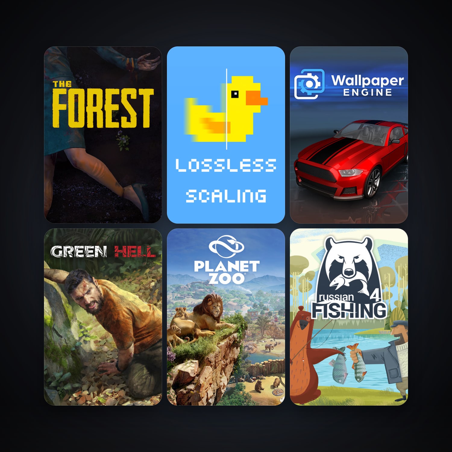 The Forest + Wallpaper Engine, 8 games, clean — HabibiAccounts
