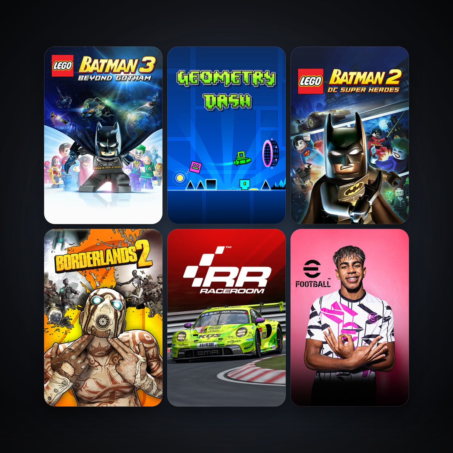 LEGO Batman: The Videogame + Borderlands 2, 10 games, clean — HabibiAccounts