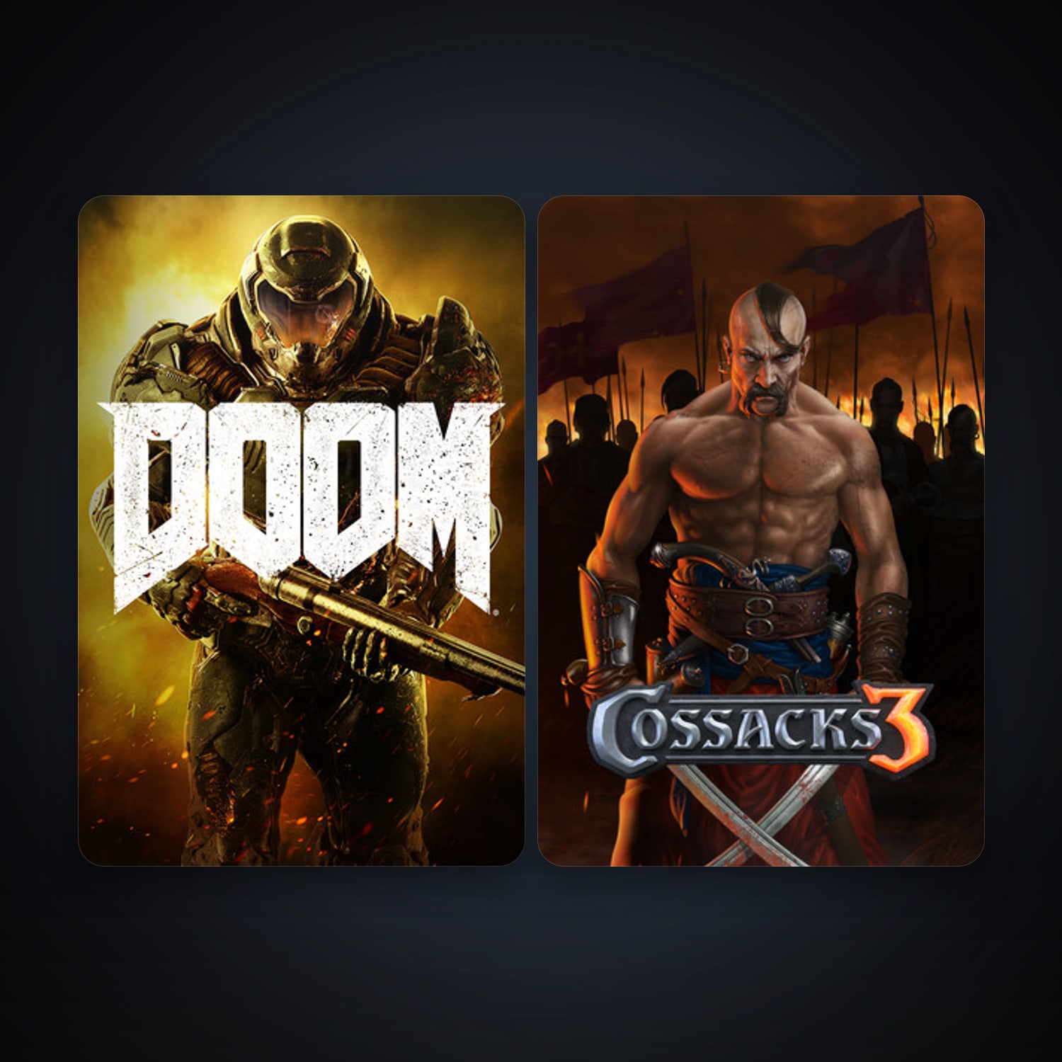 Cossacks 3 + DOOM, 2 games, clean — HabibiAccounts