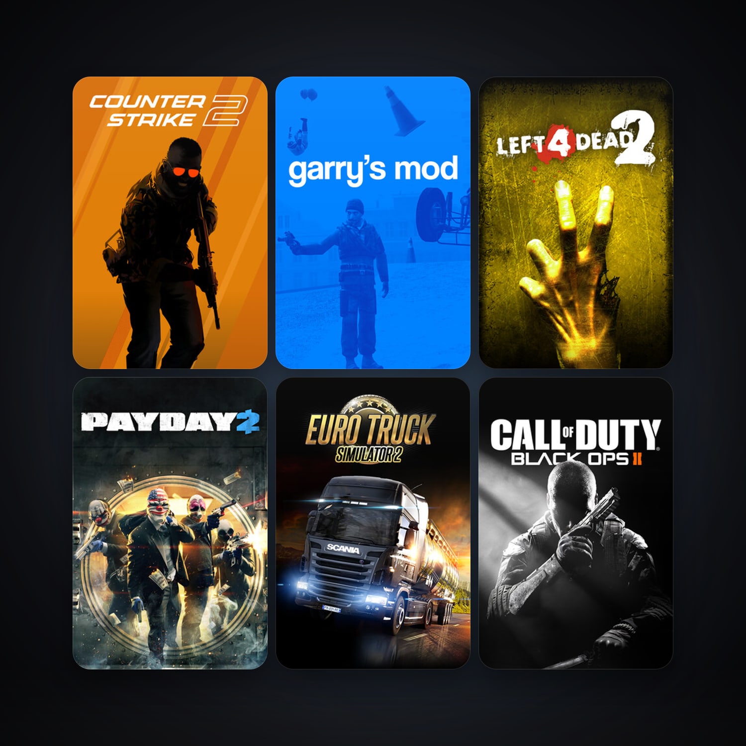 Left 4 Dead 2 + CS2 Prime, 86 games, Steam 10, clean — HabibiAccounts