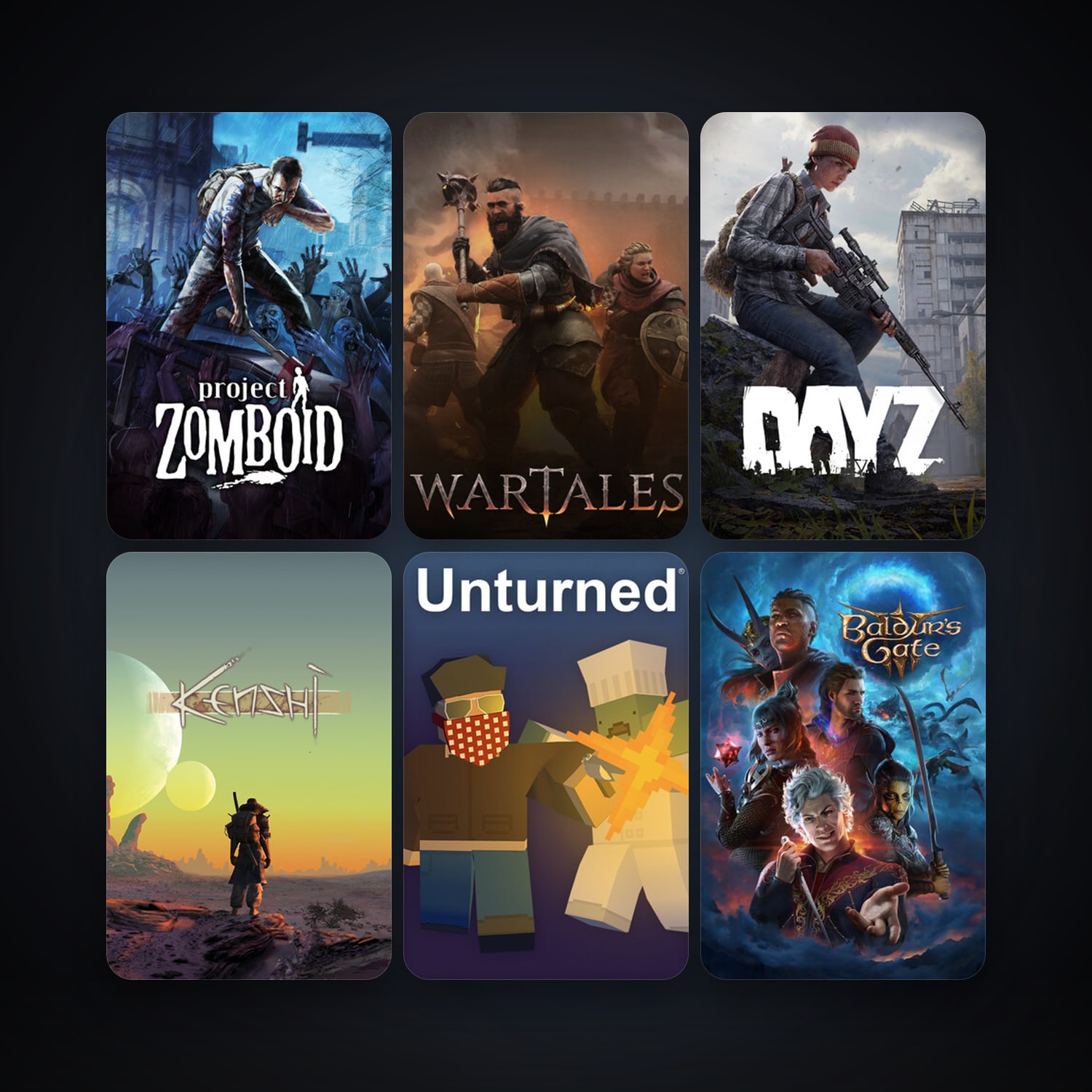 Homefront + Project Zomboid, 25 games, clean — HabibiAccounts