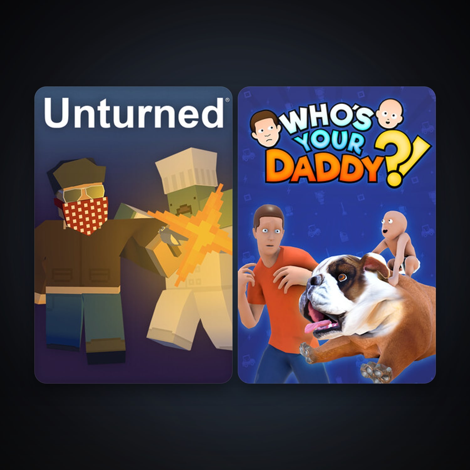 Unturned + Who's Your Daddy, 11 games, clean — HabibiAccounts