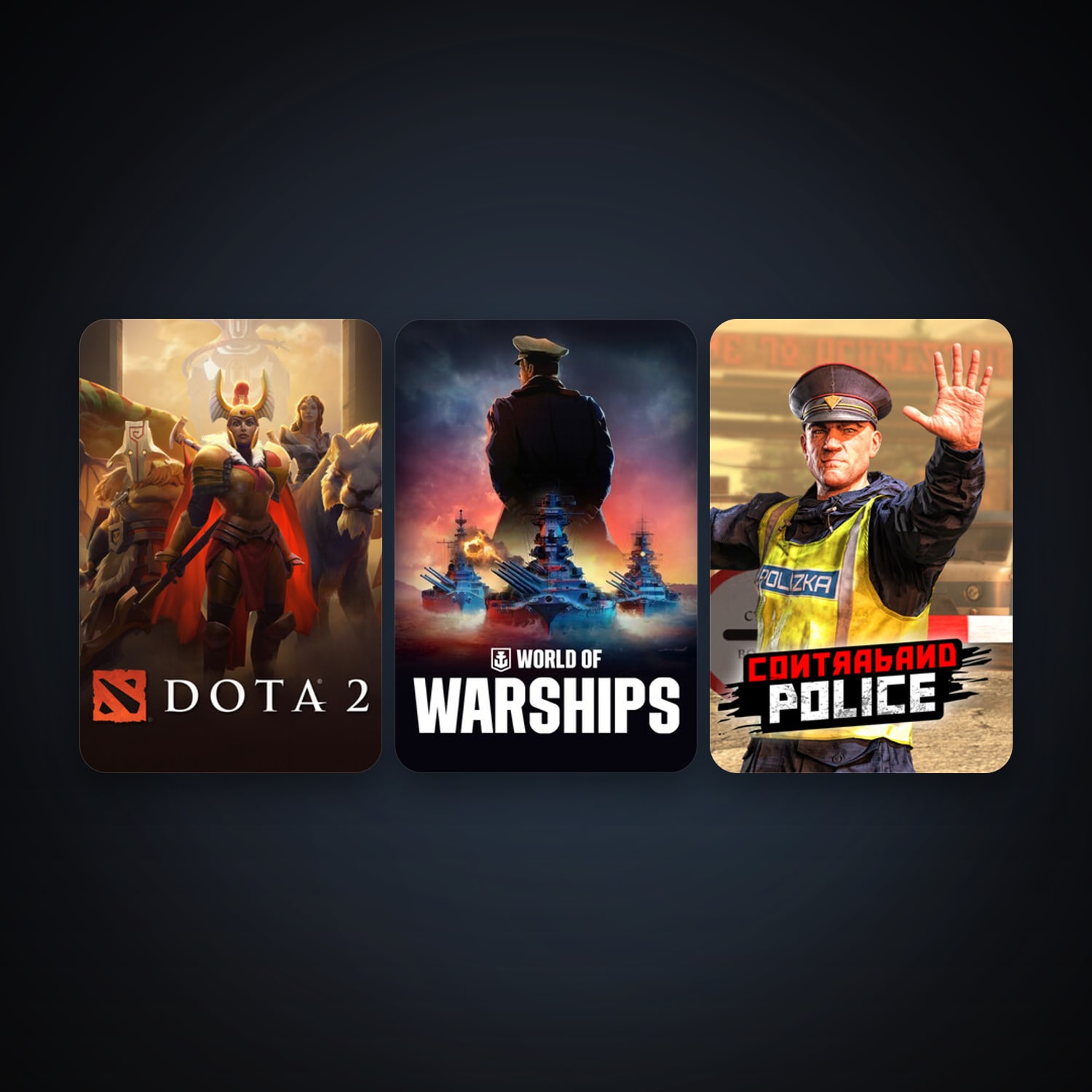 Dota 2 + World of Warships, 3 games, clean — HabibiAccounts