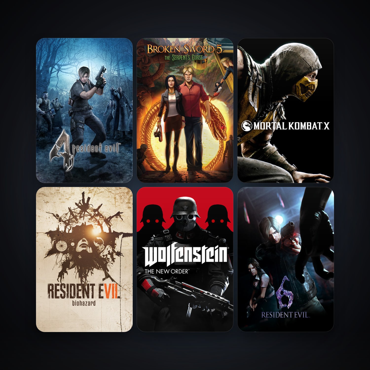Resident Evil 6 + Resident Evil Revelations / Biohazard Revelations, 7 games, clean — HabibiAccounts