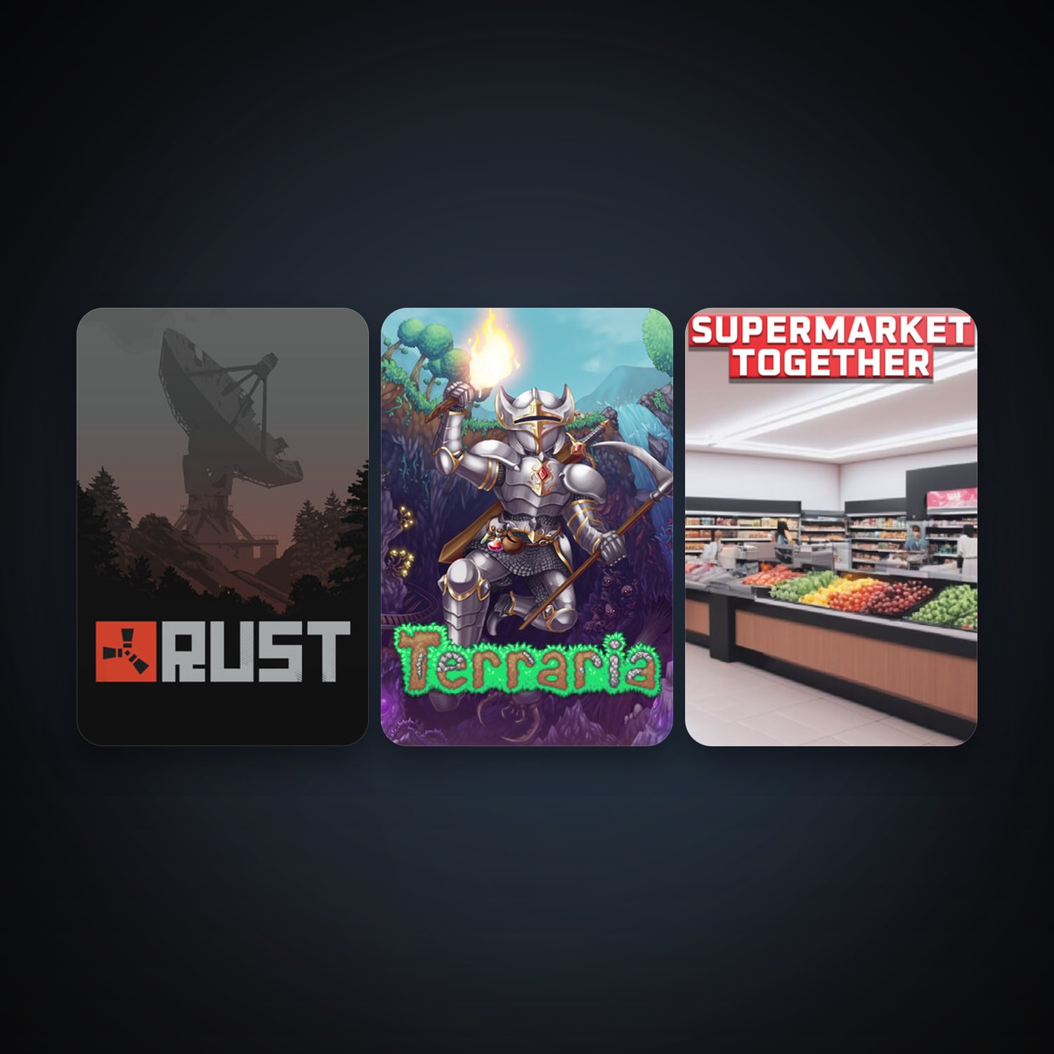 Terraria + Rust, 6 games, clean — HabibiAccounts