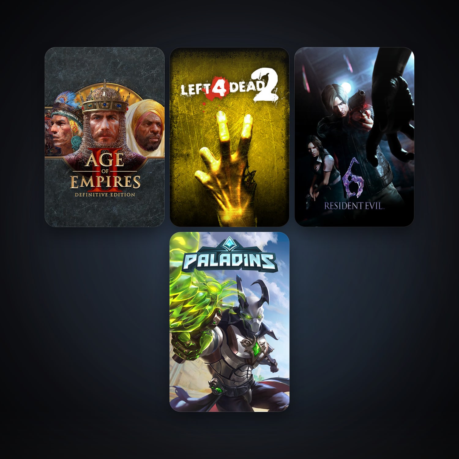 Left 4 Dead 2 + Resident Evil 6, 5 games, clean — HabibiAccounts