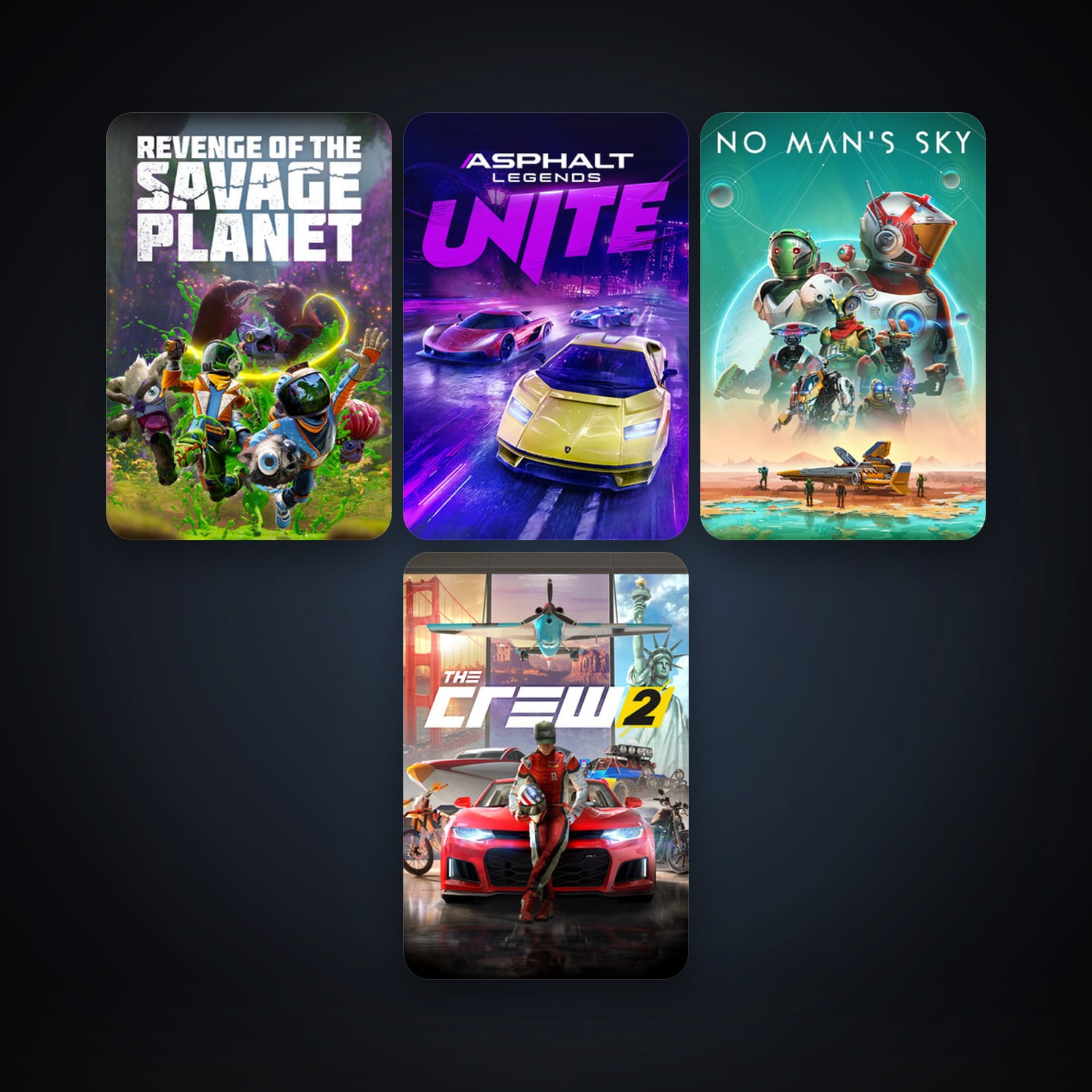 No Man's Sky + The Crew 2, 11 games, clean — HabibiAccounts