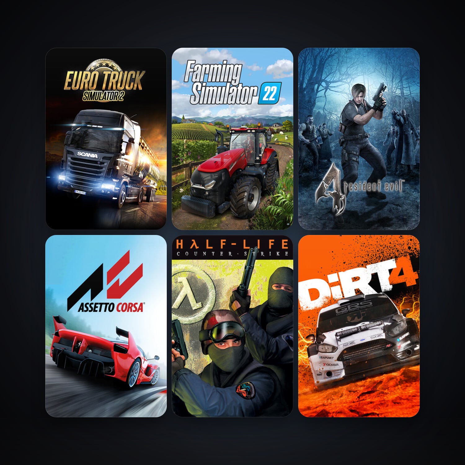 Counter-Strike + Euro Truck Simulator 2, 8 games, clean — HabibiAccounts